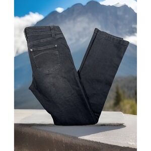 KUHL Jeans Women's 6 Reg Black Thermik Stretch Denim Drawstrings Outdoor Hiking‎